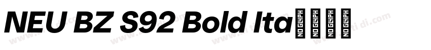 NEU BZ S92 Bold Ita字体转换
